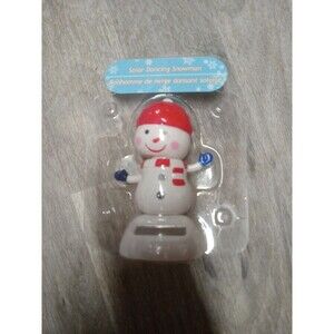 Solar  Dancing Snowman Christmas  Holiday Winter Bobble Head